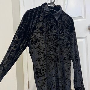 Black Silk button up Shirt